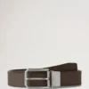 Farringdon Reversible Belt Black & Taupe Brown Small Pebble Grain Farringdon Reversible Belt Black & Taupe Brown Small Pebble Grain