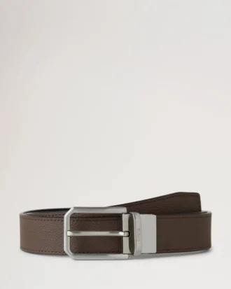 Farringdon Reversible Belt Black & Taupe Brown Small Pebble Grain Farringdon Reversible Belt Black & Taupe Brown Small Pebble Grain