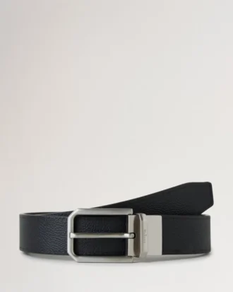 Farringdon Reversible Belt Black & Taupe Brown Small Pebble Grain Farringdon Reversible Belt Black & Taupe Brown Small Pebble Grain