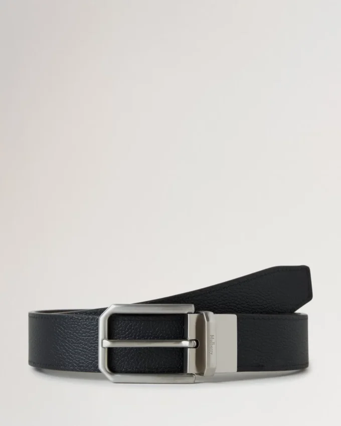 Farringdon Reversible Belt Black & Taupe Brown Small Pebble Grain Farringdon Reversible Belt Black & Taupe Brown Small Pebble Grain