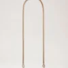 Flat Chain Strap Brass Metal Women Flat Chain Strap Brass Metal Women