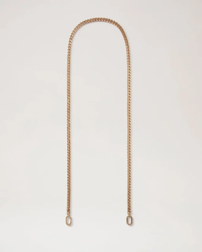 Flat Chain Strap Brass Metal Women Flat Chain Strap Brass Metal Women