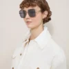 Flora Sunglasses Dark Grey Bio Acetate & Bio Nylon