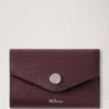 Folded Multi-Card Wallet Black Cherry Small Classic Grain