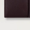 Folded Multi-Card Wallet Black Cherry Small Classic Grain