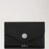 Folded Multi-Card Wallet Black High Shine Leather