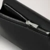 Folded Multi-Card Wallet Black High Shine Leather