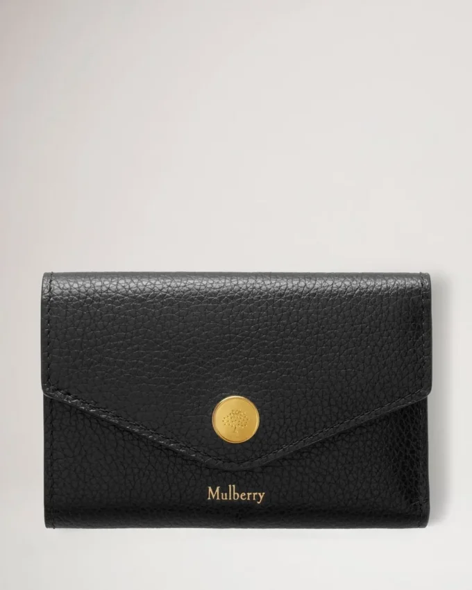 Folded Multi-Card Wallet Black Small Classic Grain Folded Multi-Card Wallet Black Small Classic Grain