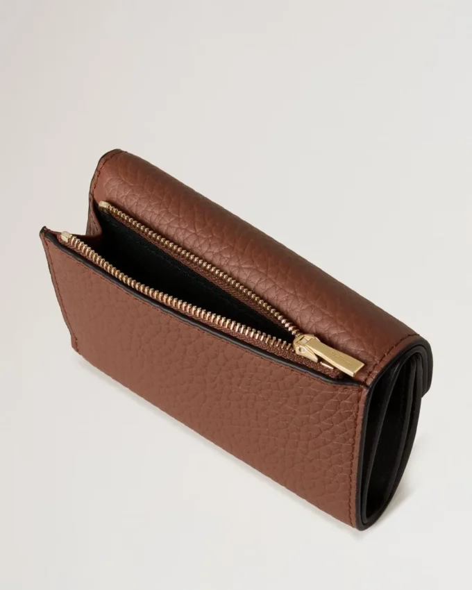Folded Multi-Card Wallet Bright Oak Heavy Grain