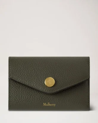 Folded Multi-Card Wallet Juniper Green Small Classic Grain
