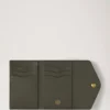Folded Multi-Card Wallet Juniper Green Small Classic Grain