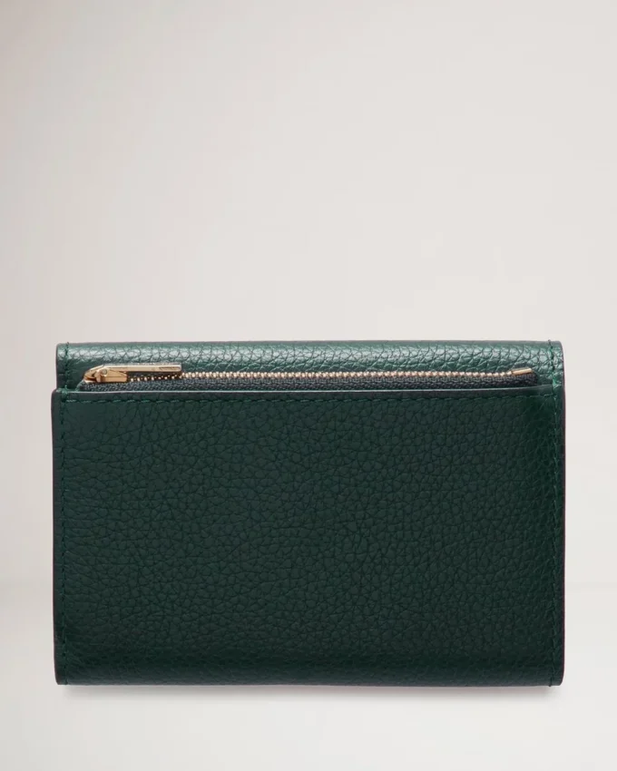 Folded Multi-Card Wallet Mulberry Green Small Classic Grain Folded Multi-Card Wallet Mulberry Green Small Classic Grain