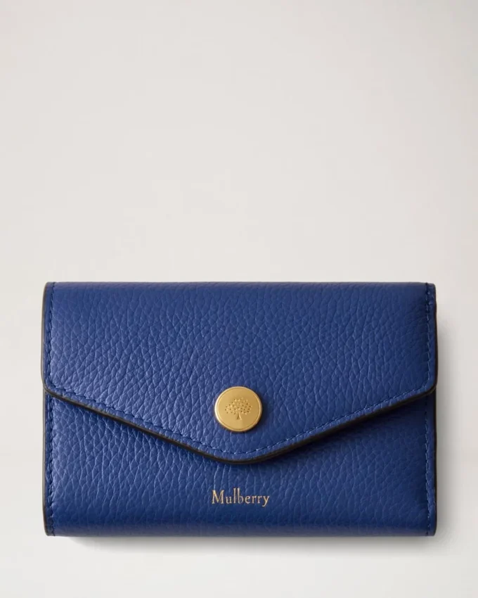 Folded Multi-Card Wallet Pigment Blue Small Classic Grain Folded Multi-Card Wallet Pigment Blue Small Classic Grain