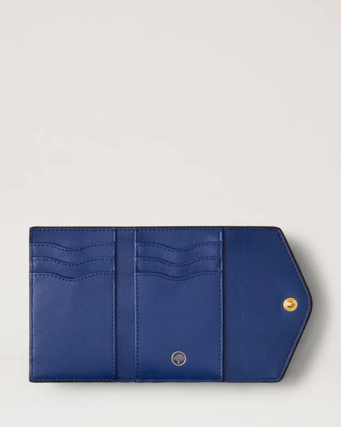 Folded Multi-Card Wallet Pigment Blue Small Classic Grain Folded Multi-Card Wallet Pigment Blue Small Classic Grain