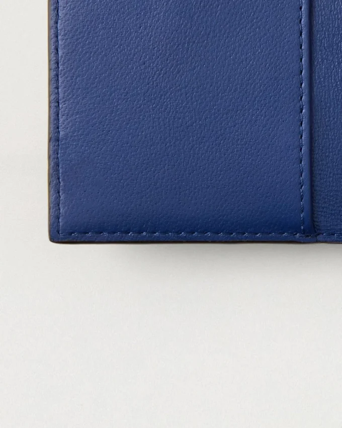Folded Multi-Card Wallet Pigment Blue Small Classic Grain Folded Multi-Card Wallet Pigment Blue Small Classic Grain