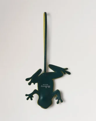 Frog Keyring Mulberry Green Silky Calf Women