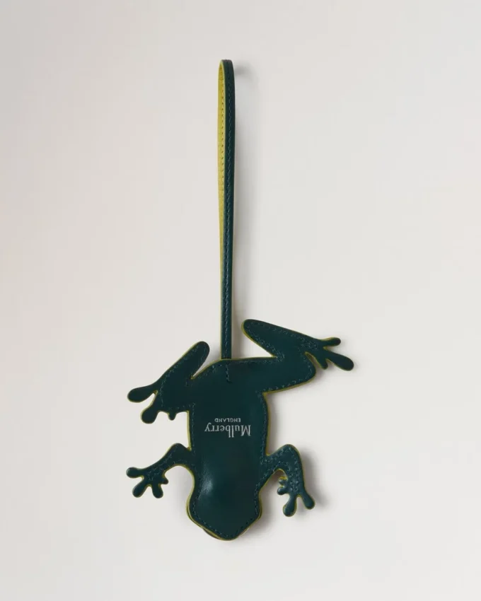 Frog Keyring Mulberry Green Silky Calf Women