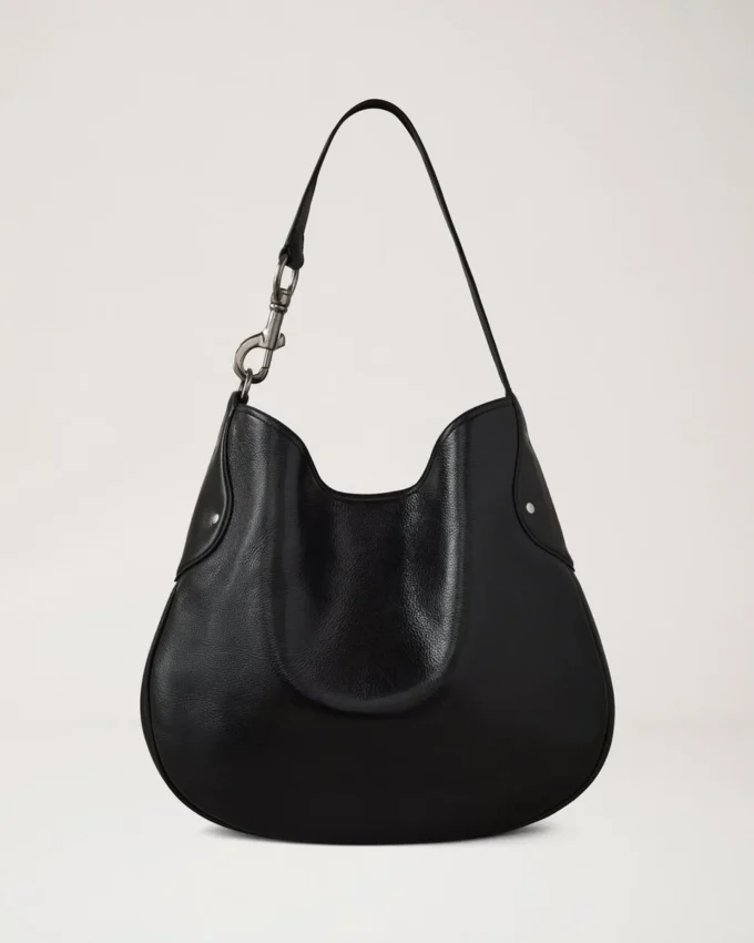 Hackney Shoulder Bag Black High Shine Leather Women Hackney Shoulder Bag Black High Shine Leather Women