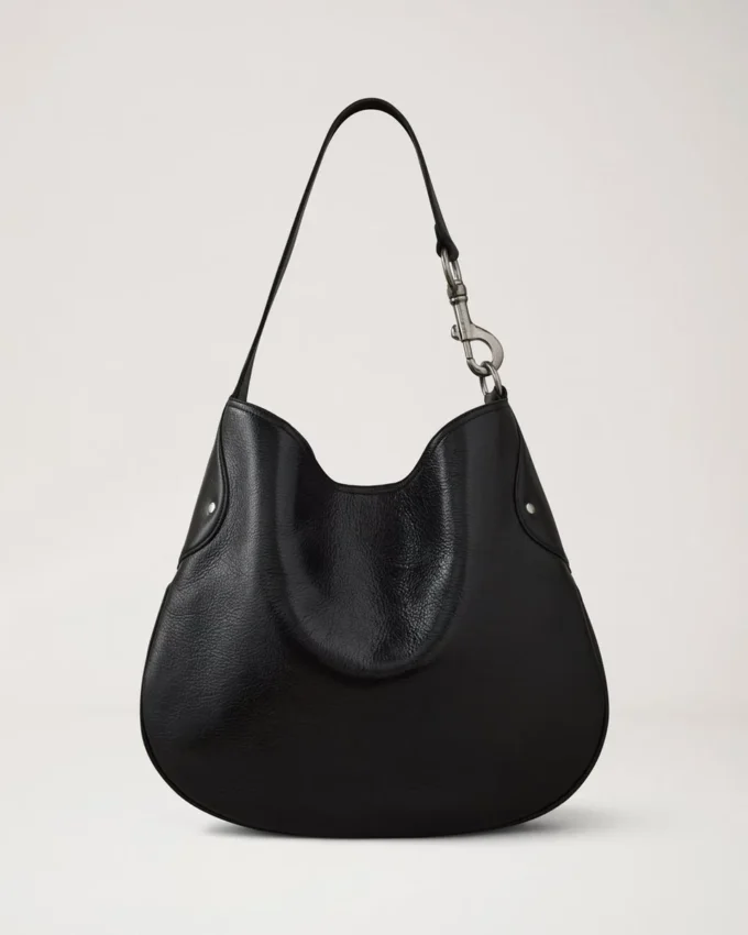 Hackney Shoulder Bag Black High Shine Leather Women Hackney Shoulder Bag Black High Shine Leather Women