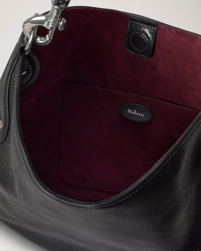 Hackney Shoulder Bag Black High Shine Leather Women Hackney Shoulder Bag Black High Shine Leather Women
