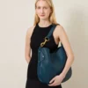 Hackney Shoulder Bag out of the Blue High Shine Leather Hackney Shoulder Bag out of the Blue High Shine Leather