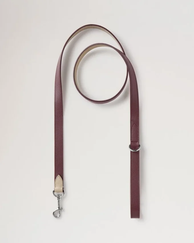 Handheld Dog Leash Dune & Oxblood Small Classic Grain Handheld Dog Leash Dune & Oxblood Small Classic Grain