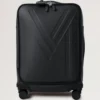 Heritage 4 Wheel Suitcase Black Bioveg Scotchgrain