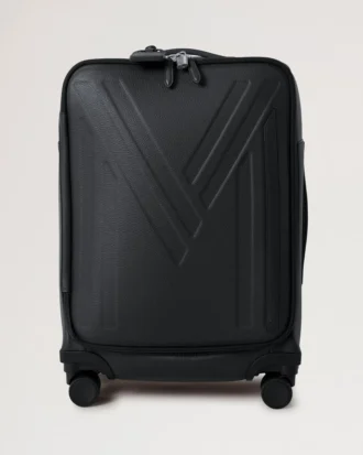 Heritage 4 Wheel Suitcase Black Bioveg Scotchgrain