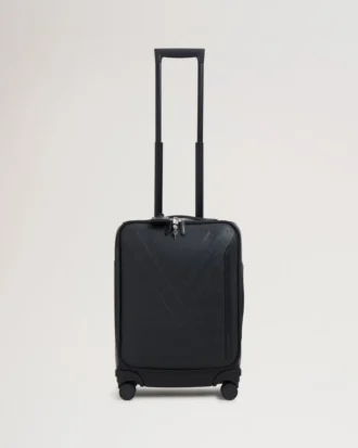 Heritage 4 Wheel Suitcase Black Bioveg Scotchgrain