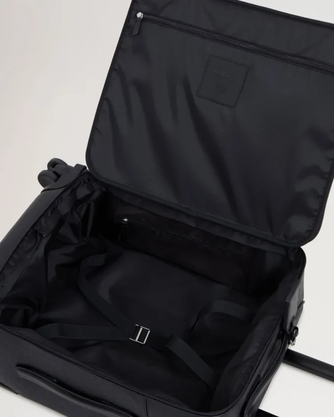 Heritage 4 Wheel Suitcase Black Bioveg Scotchgrain