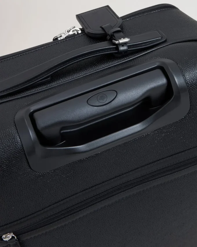 Heritage 4 Wheel Suitcase Black Bioveg Scotchgrain
