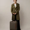 Heritage 4 Wheel Suitcase Mole & Cognac Bioveg Scotchgrain