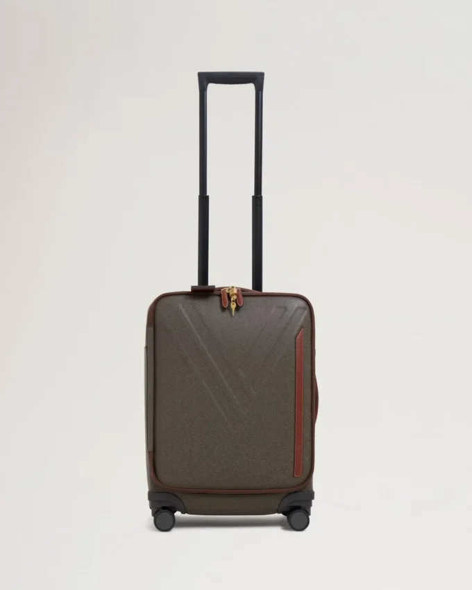 Heritage 4 Wheel Suitcase Mole & Cognac Bioveg Scotchgrain