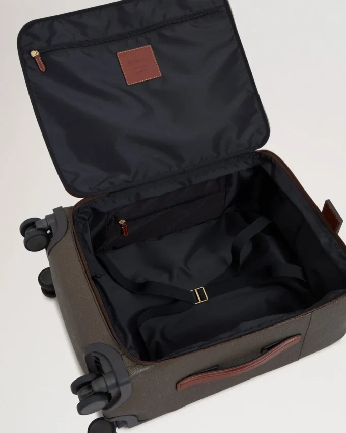 Heritage 4 Wheel Suitcase Mole & Cognac Bioveg Scotchgrain