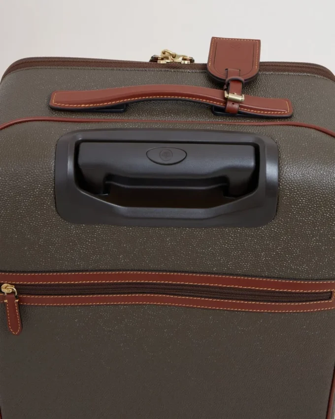 Heritage 4 Wheel Suitcase Mole & Cognac Bioveg Scotchgrain