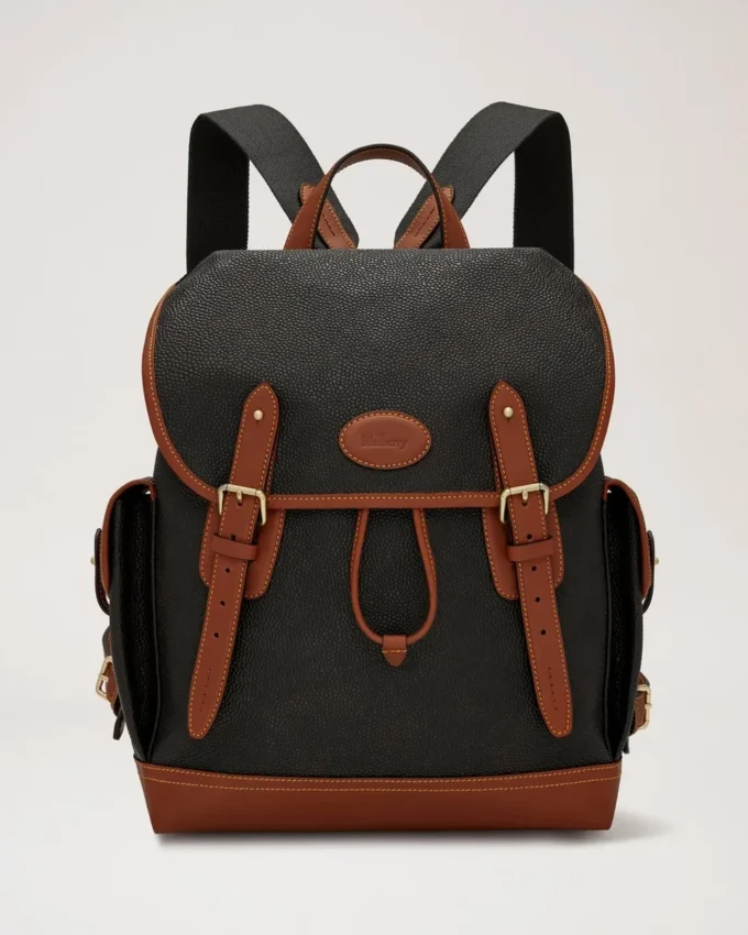 Heritage Backpack Black & Cognac Bioveg Scotchgrain Heritage Backpack Black & Cognac Bioveg Scotchgrain