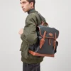 Heritage Backpack Black & Cognac Bioveg Scotchgrain Heritage Backpack Black & Cognac Bioveg Scotchgrain