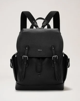 Heritage Backpack Black Natural Grain Leather Men