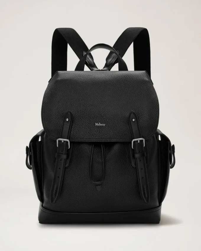 Heritage Backpack Black Natural Grain Leather Men