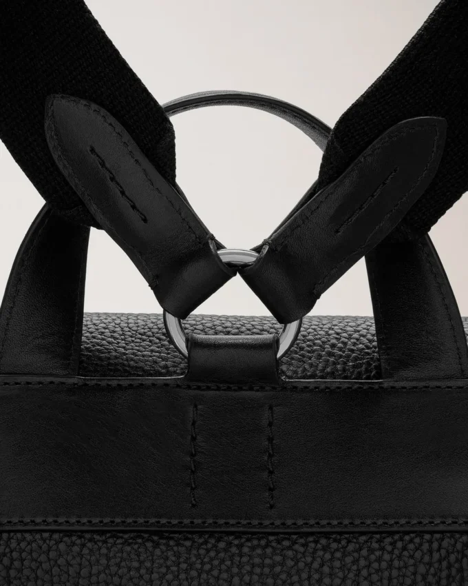 Heritage Backpack Black Natural Grain Leather Men