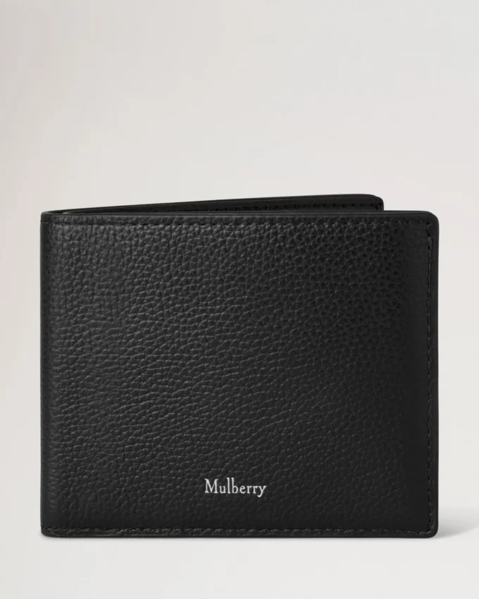 Heritage Bifold Coin Wallet Black Small Classic Grain