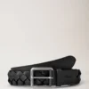 Heritage Braided Belt Black Silky Calf Men