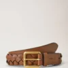 Heritage Braided Belt Tan Silky Calf Men