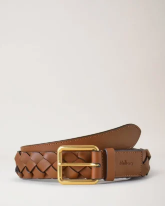Heritage Braided Belt Tan Silky Calf Men