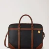 Heritage Briefcase Black & Cognac Bio-Based Scotchgrain