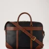 Heritage Briefcase Black & Cognac Bio-Based Scotchgrain