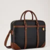 Heritage Briefcase Black & Cognac Bio-Based Scotchgrain