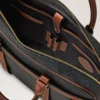 Heritage Briefcase Black & Cognac Bio-Based Scotchgrain