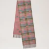 Heritage Check & Heart Scarf Moss & Pink Scrumpy Merino Wool