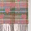 Heritage Check & Heart Scarf Moss & Pink Scrumpy Merino Wool